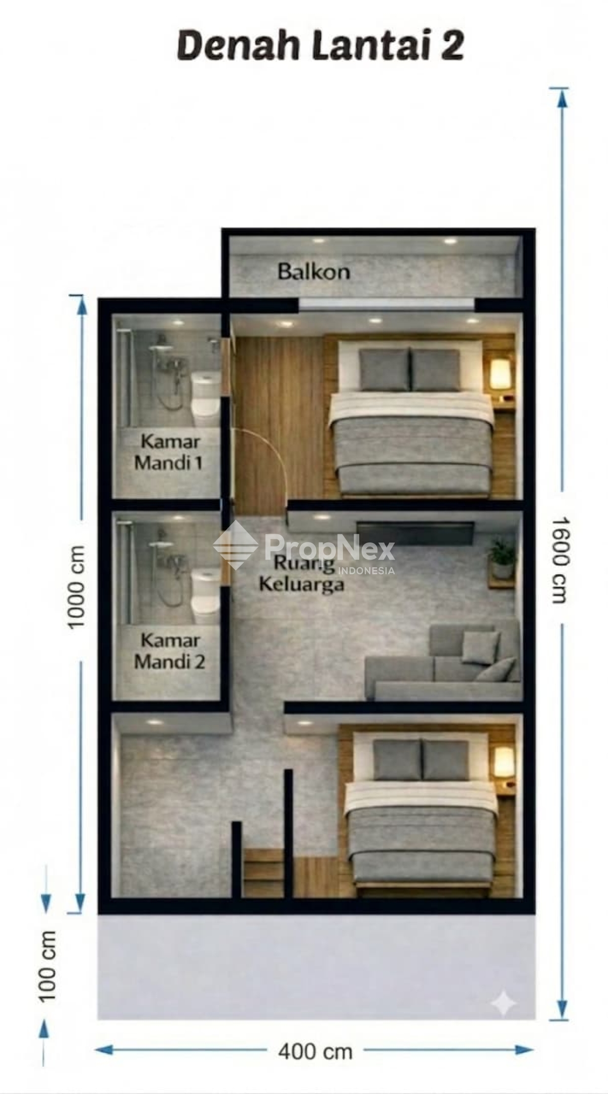 Rumah Rungkut Menanggal Harapan, 4 KT, 2 Lantai — foto 3